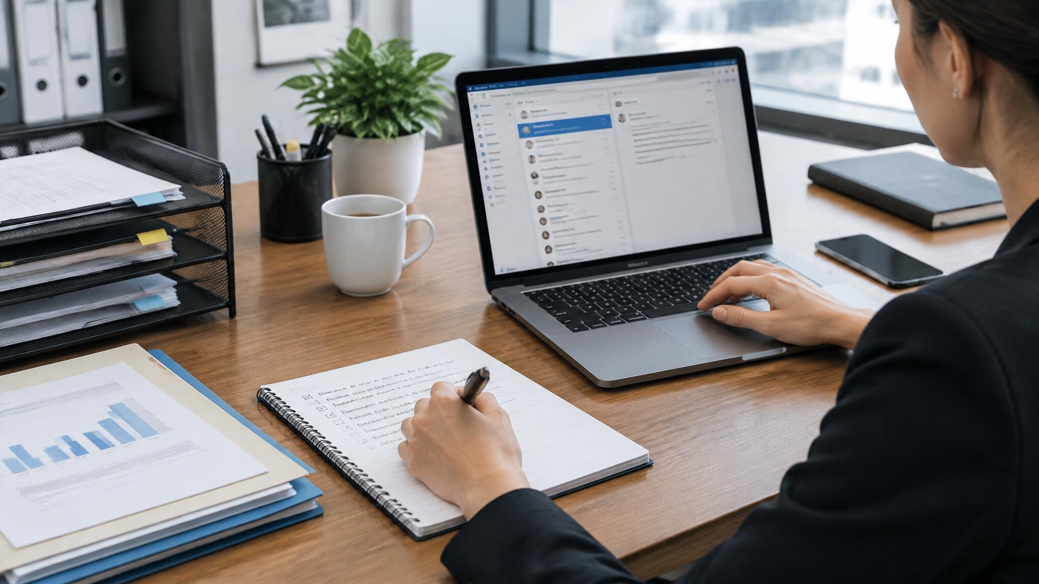 handwritten notes on notepad