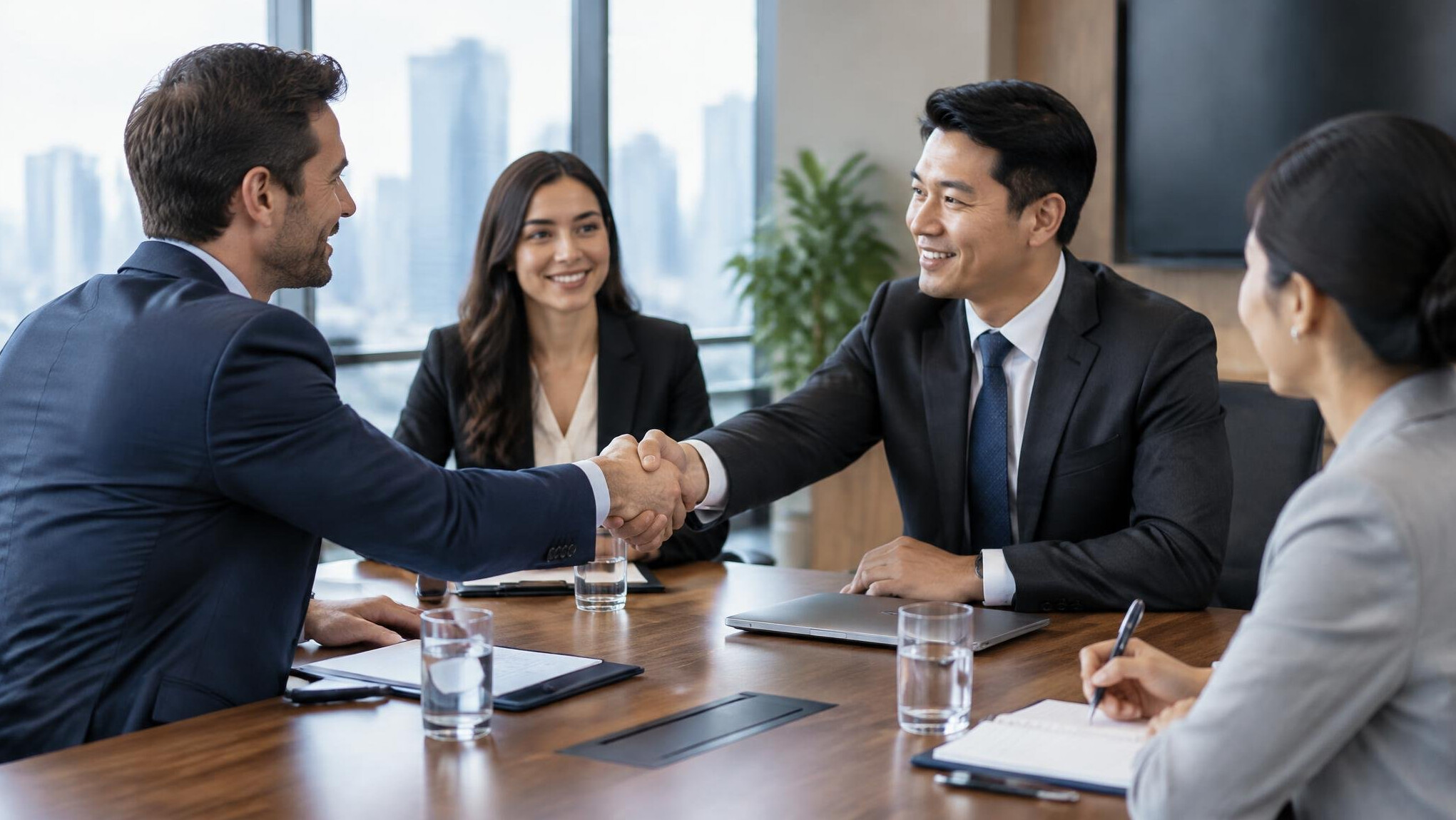 business negotiation handshake